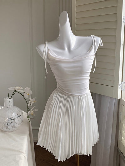 [XS~L] (Short) Pleated ballerina dress