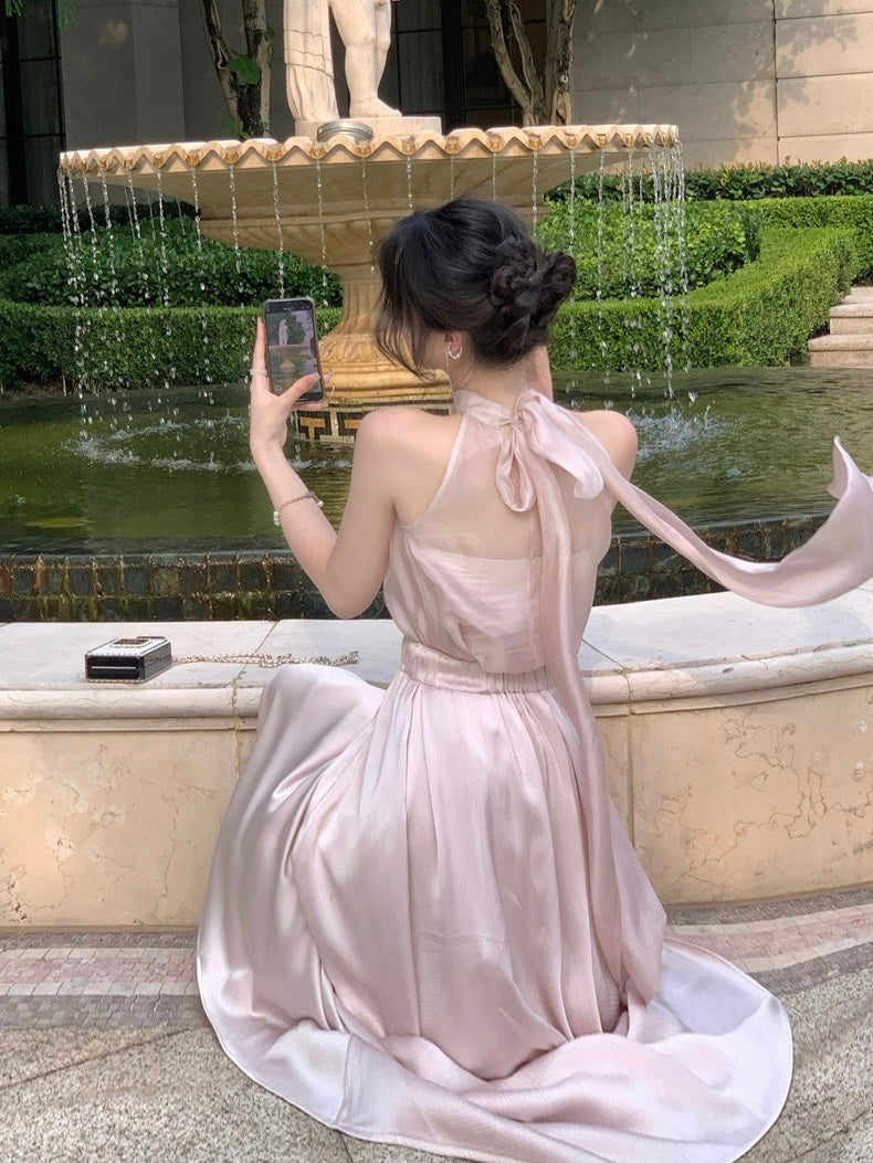 XS~L】着回し2ColorホルターネックBigリボンセットアップ – Romantic