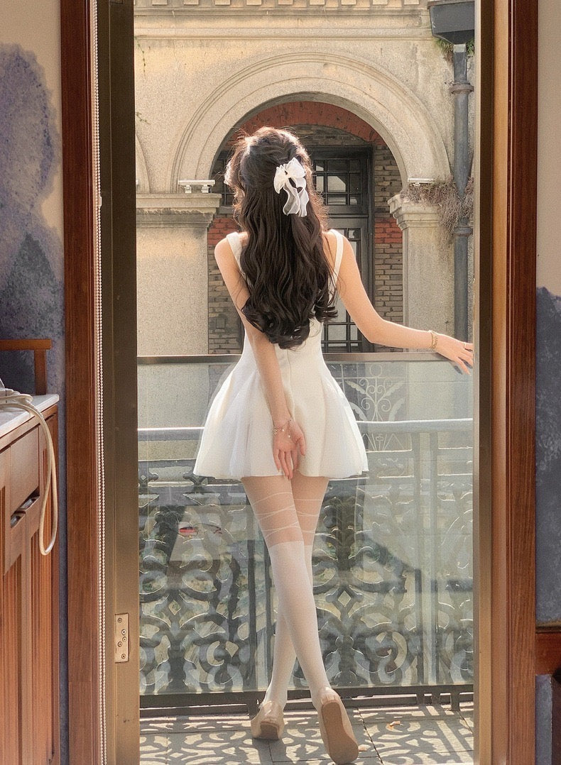 [XS~L] (Short) Ballerina Tulle Skirt Dress