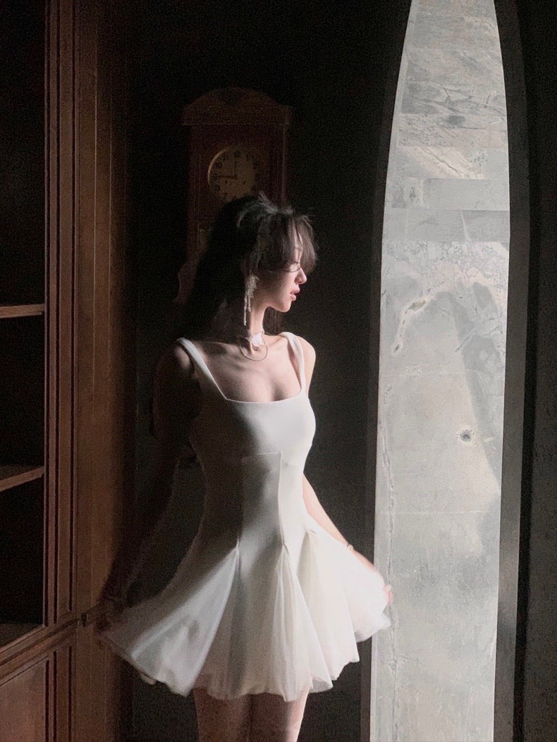 【XS~L】(Short)バレリーナチュールスカートドレス