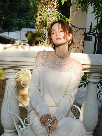 [Limited/Free] Pure Rose Knit Tops