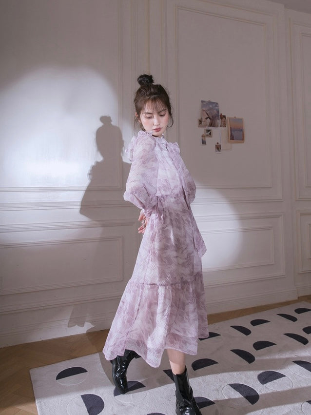 holiday collection ワンピース VERYコラボ】トリアセダブルジョーゼット つけ襟 ボウタイ