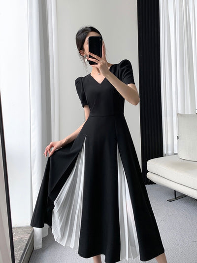 [S~L] Stripe Flare Dress