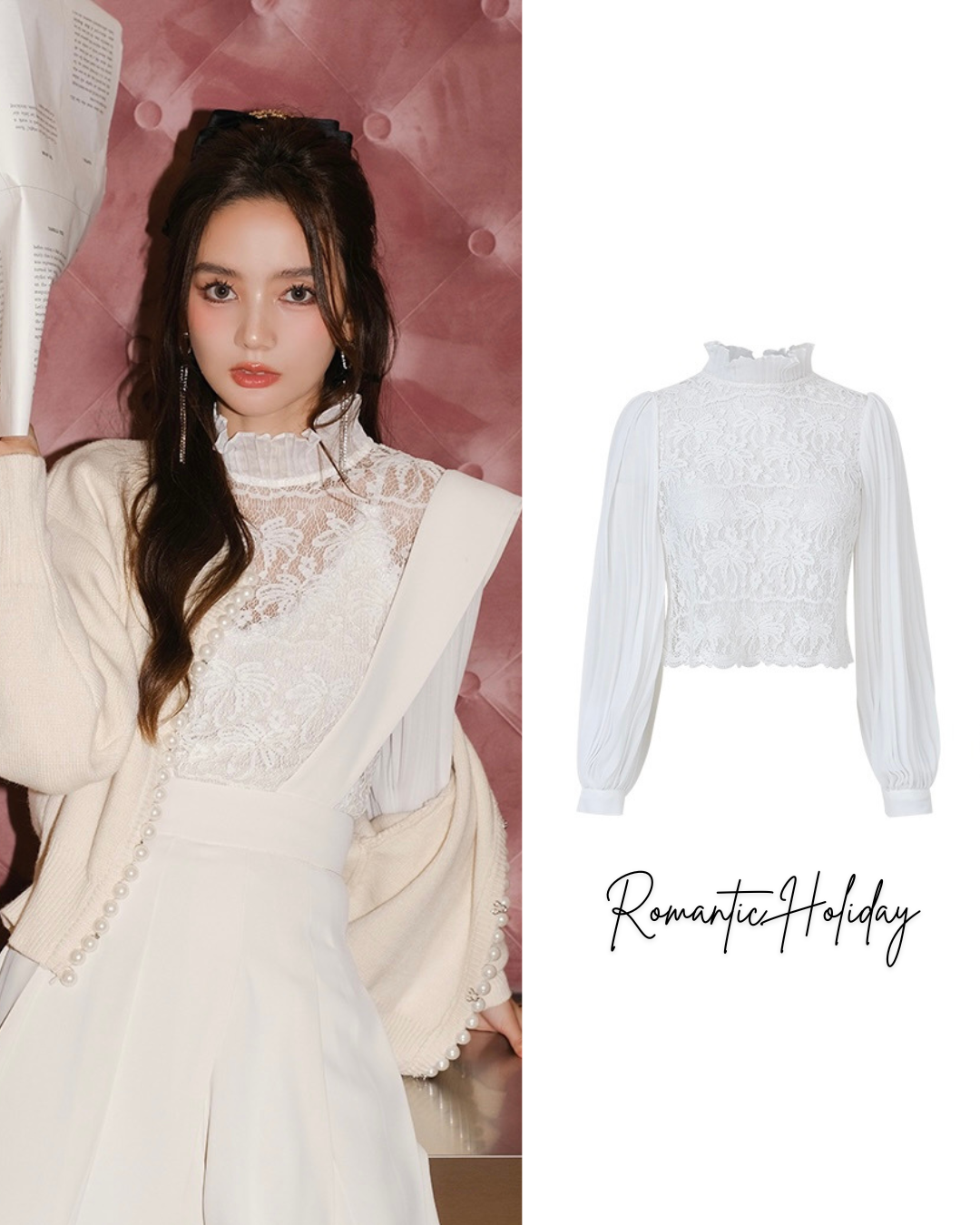 [S~L] Lily Pleats BL / Lily Pleats Blouse / Romantic Holiday